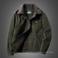 2021 New Arrival Mens Winter Thick Oversized Fleece Lined Corduroy Jacket Casual Grey Plus Size Corduroy Jacket